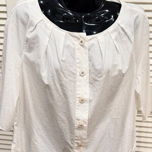 Escada Cream Button-Up Women's Blouse